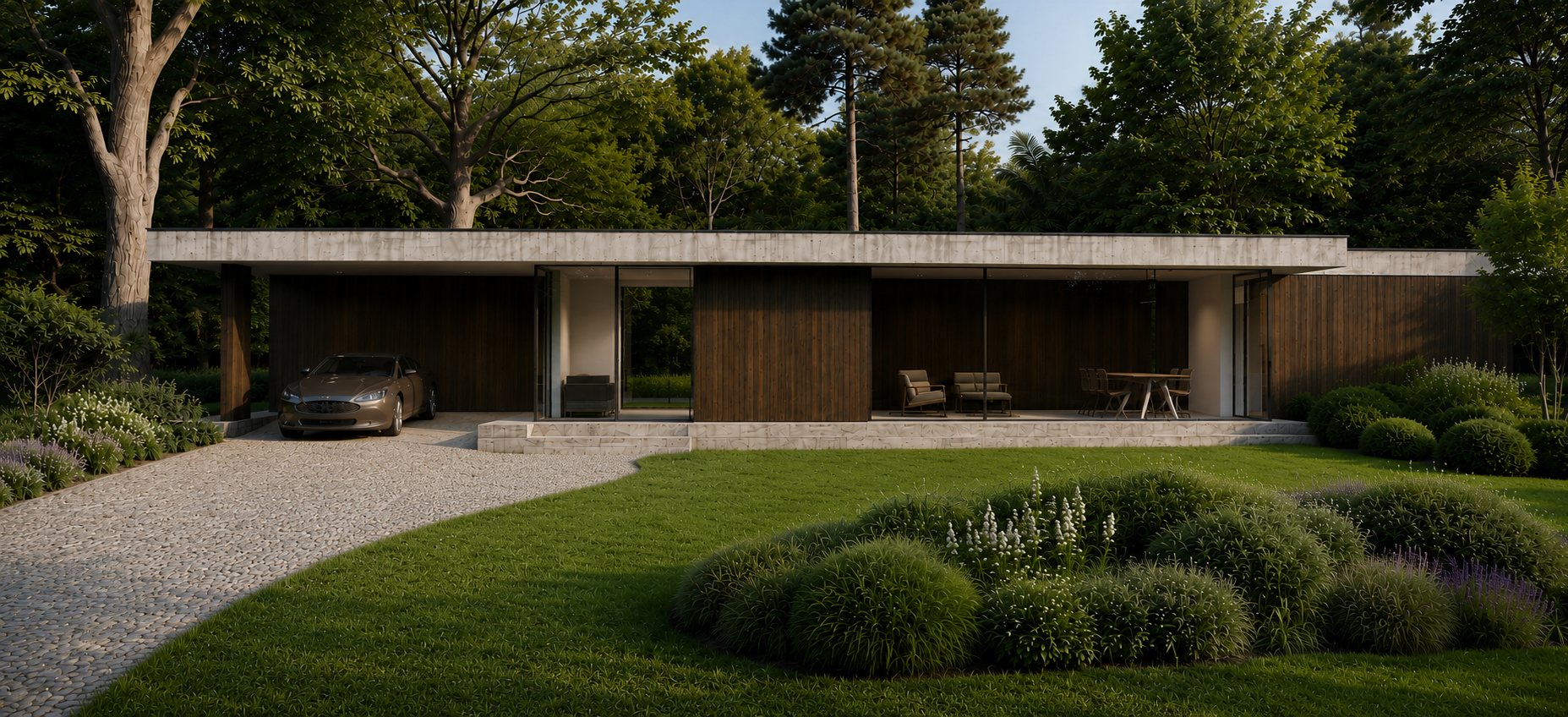 Patiowoning — voorgevel